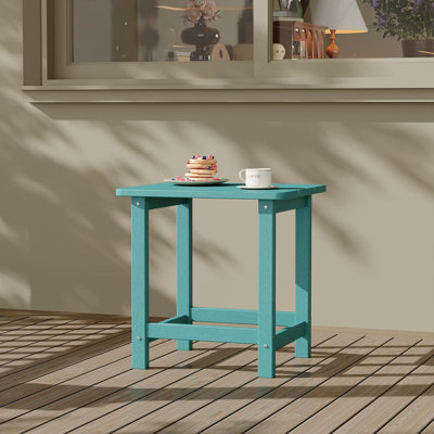 Table d'appoint carrée en PEHD pour l'extérieur, table de bout pour patio Adirondack résistante aux intempéries, petite table facile à assembler pour la véranda
