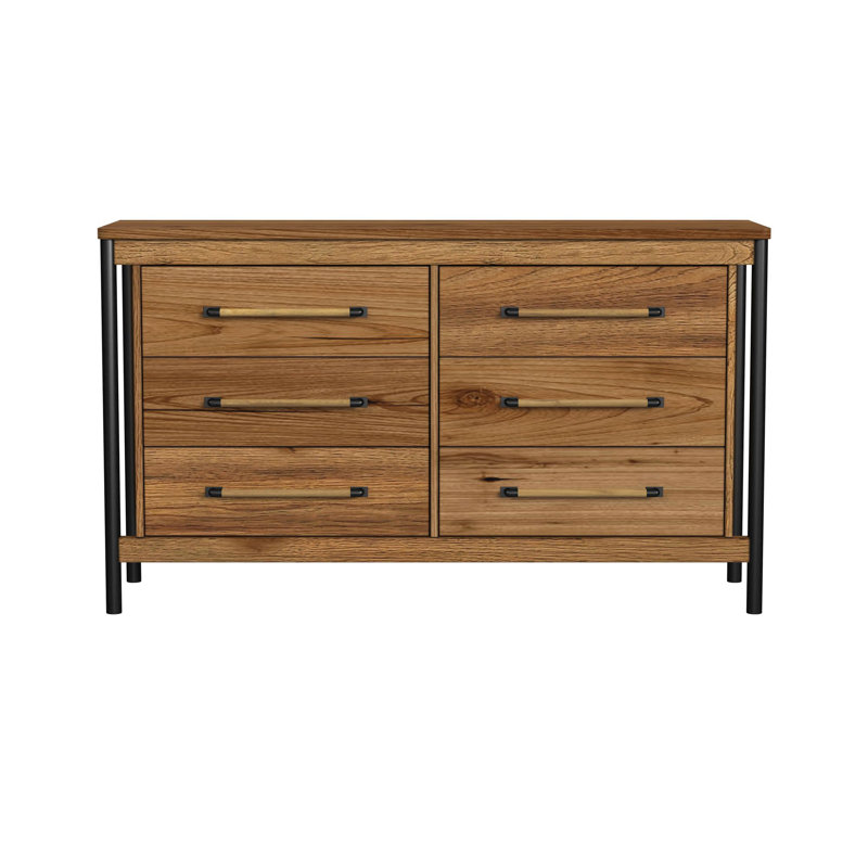 Commode 6 tiroirs Mack, hickory