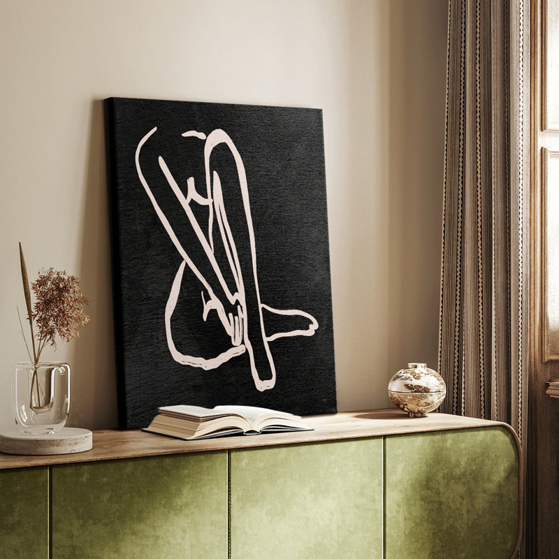 Figurine en noir I - galerie Cavas, H 18 po x l 12 po