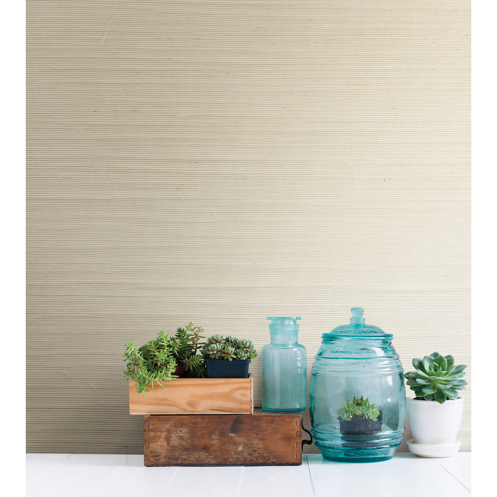 Kent Grass Cloth Wallpaper, Fog