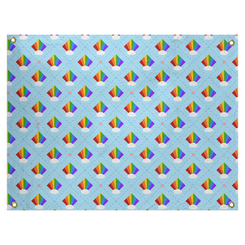 Argyle arc-en-ciel par katelyn elizabeth tapisserie Kitterman, Intérieur / extérieur, H 51,5 po x l 60,5 po
