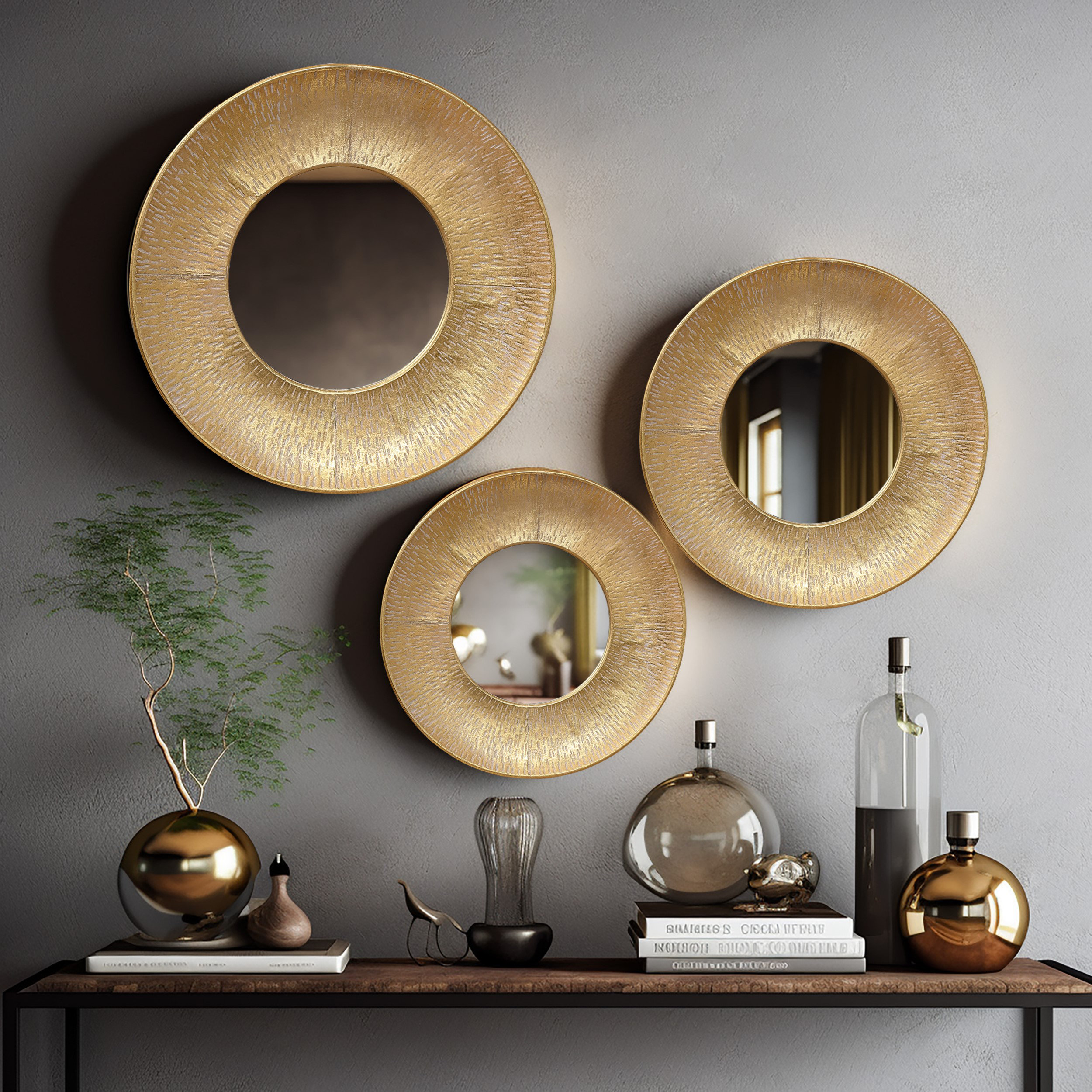 Mercer41 Mikaylee Round Metal Wall Mirror & Reviews | Wayfair