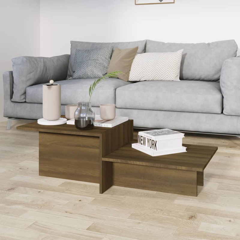 Coffee Table End Table Sofa Table Living Room Furniture Engineered Wood, Brown Oak, Brown Oak