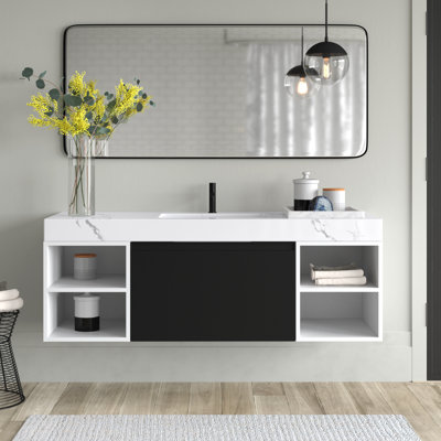 60'' Single Bathroom Vanity with Quartz Top