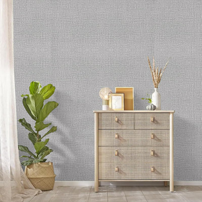 Rouleau de papier peint pelez et collez sarcelle - 17,7 x 118,1 pouces (gris)