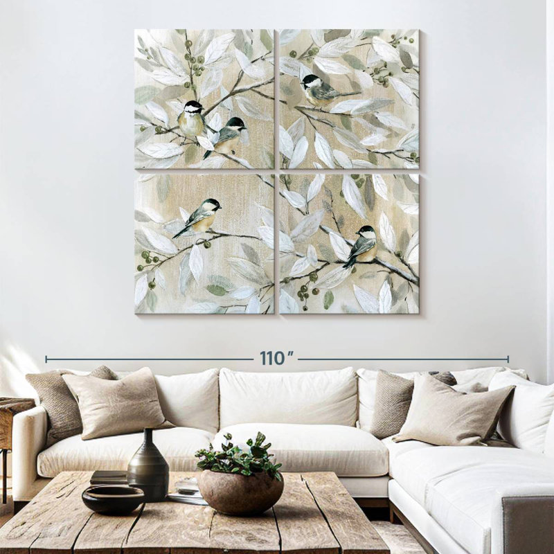 Brampt Spring Chickadees, 74" H x 74" W
