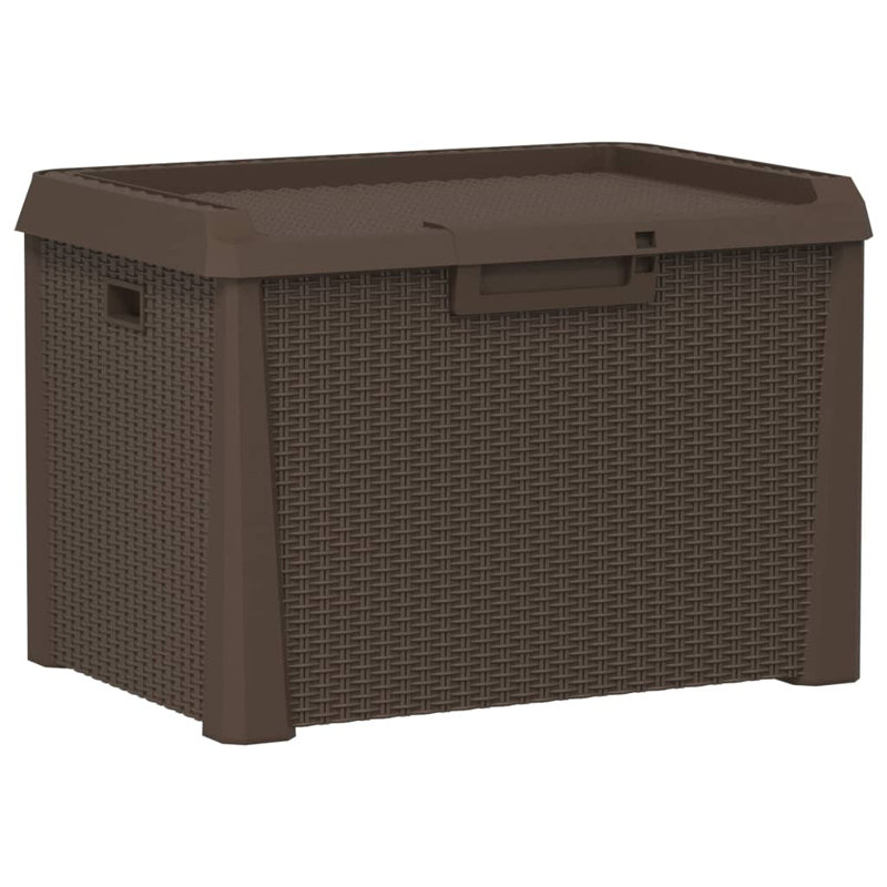 Boîte de rangement en polypropylène 33 gallons, Brun
