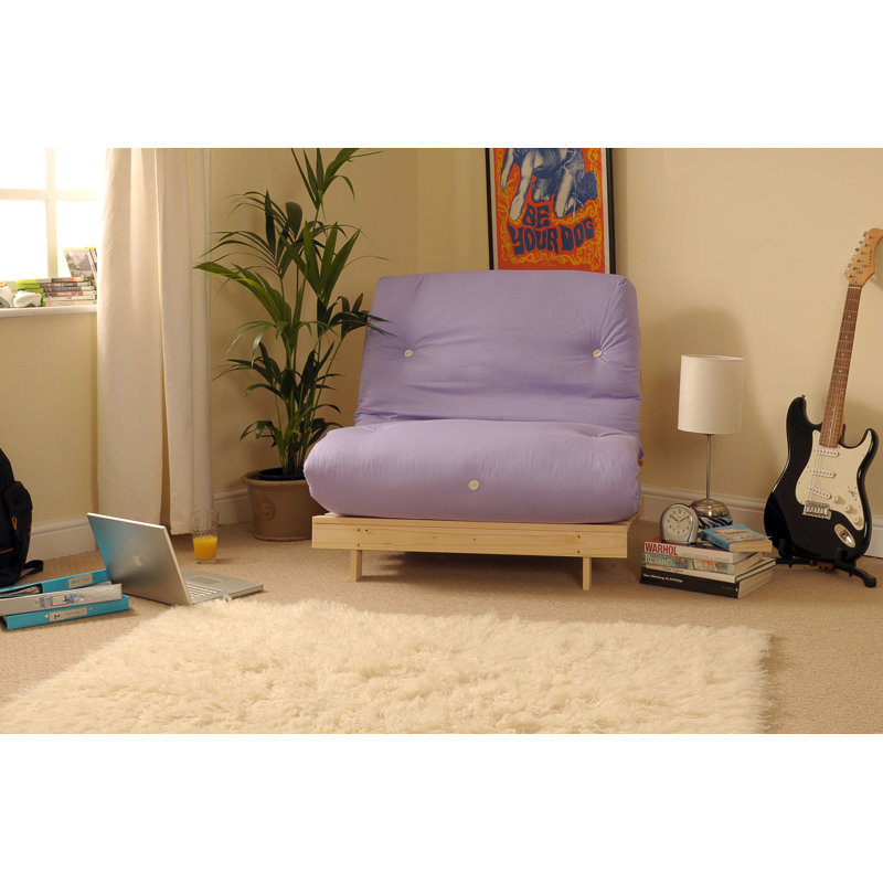 Trishelle Upholstered Convertible Sofa, 76cm H x 120cm W x 78cm D, Lilac