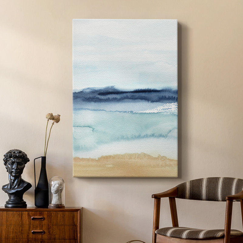 Watercolor Ocean Horizon II - galerie Cavas sur mesure, H 12 po x l 8 po