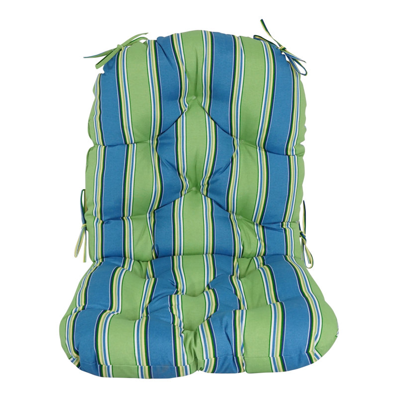 Outdoor 6'' Seat / Back Cushion, Haliwell Caribbean Stripe