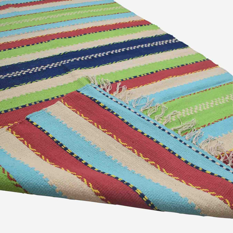 Juliann Striped Hand Woven 90cm X 150cm Indoor / Outdoor Area Rug