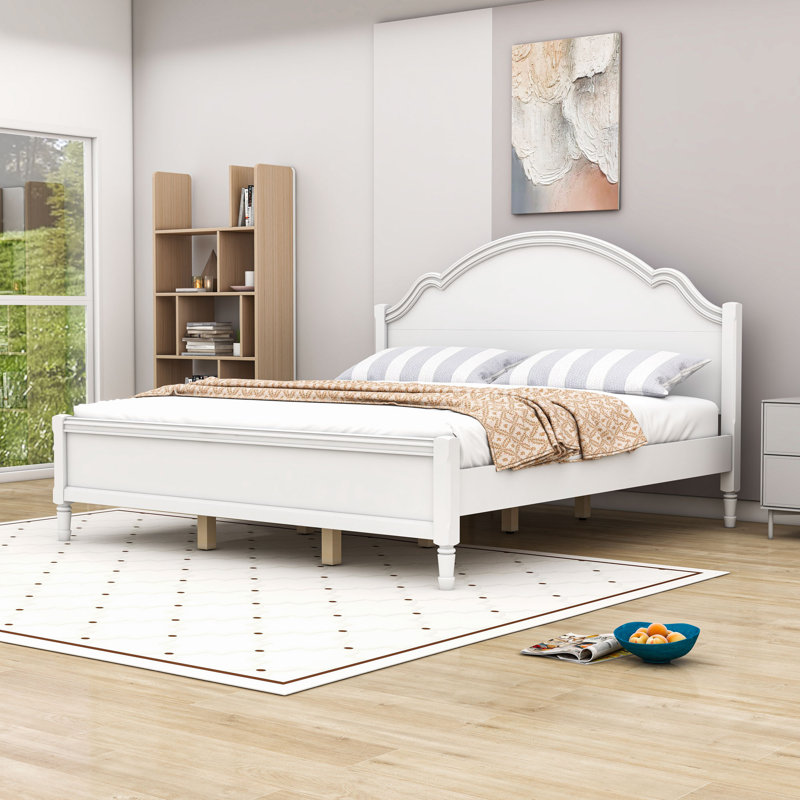 Lit plateforme en bois Timeless, King, White