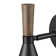 1-Light Black Plug-In Or Hardwire Wall Sconce With Wood-Toned On/Off Rotary Switch On Pivoting Shade