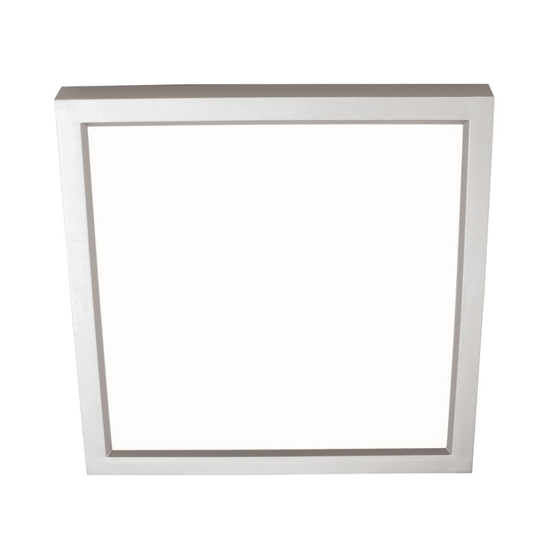 Plafonnier encastré à DEL Edge, H 0,67 po x l 9 po x P 9 po, Blanc
