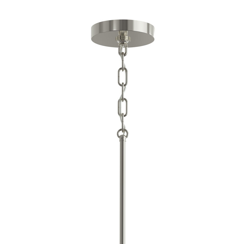 Lustre 3 lumières en nickel poli avec abat-jour en verre transparent Replay Collection, Clair, Nickel poli, 3