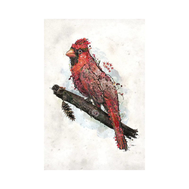 Northern Cardinal by Barrett Biggers - Wrapped Canvas Painting, 101.6 cm H x 66.04 cm W x 3.175 cm D