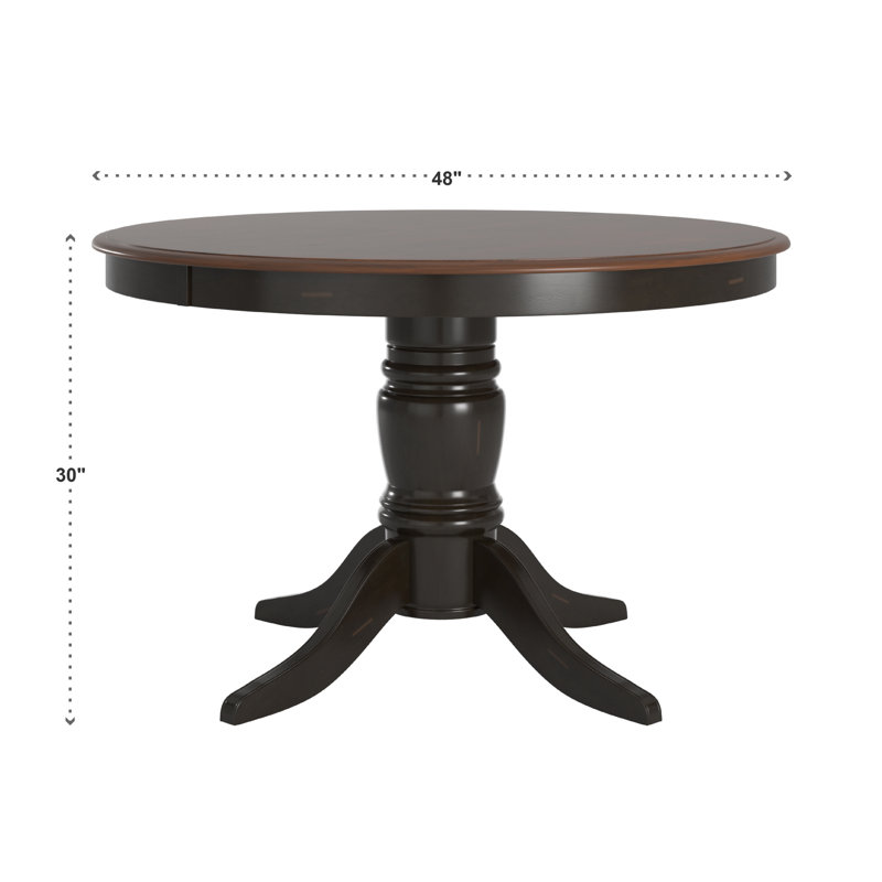 Alyssha 2 - Person Pedestal Dining Set, Antique Black