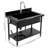 Freestanding Stainless Steel Utility Sink With Pull-Out Faucet-113607623