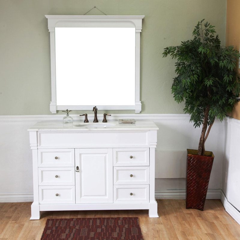 Ensemble de meuble-lavabo simple 50 po Aberdash, Blanc