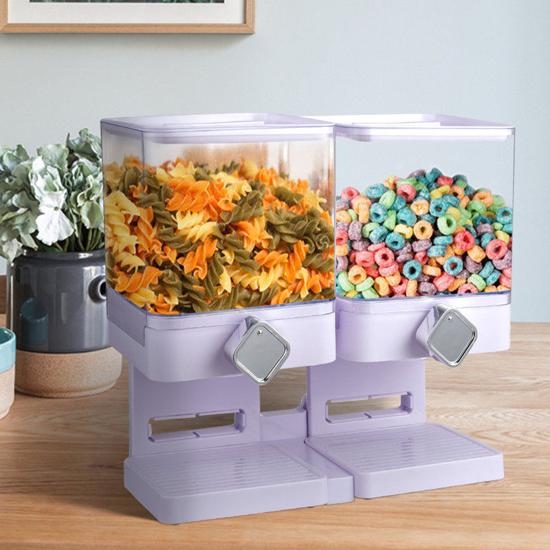 Anjela Food Storage Container, White/Purple