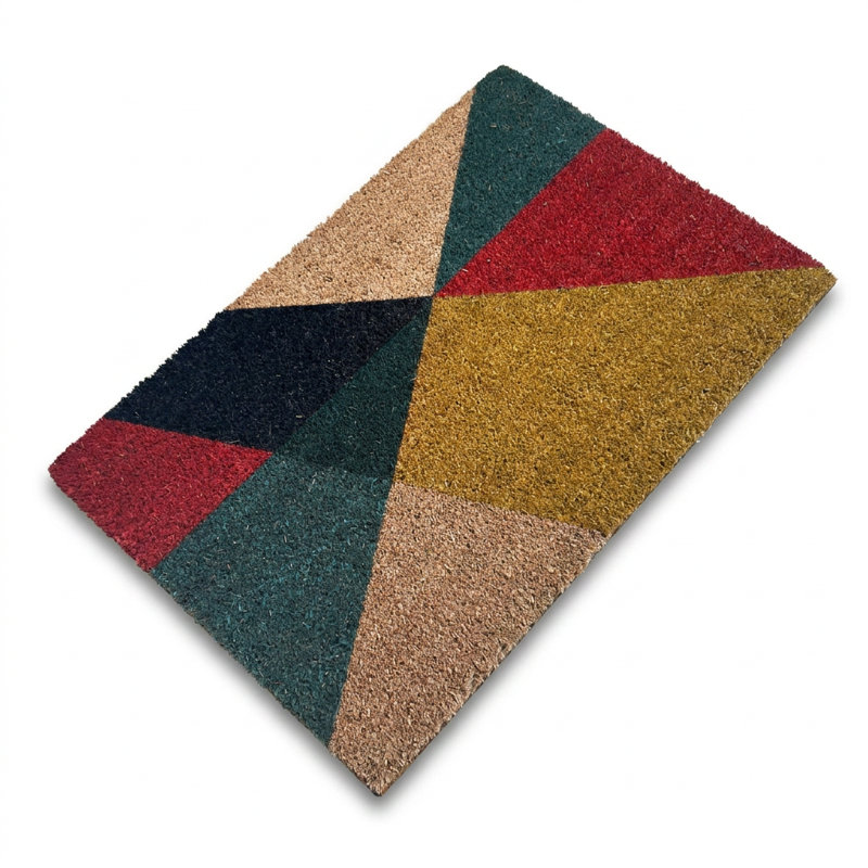 Harlow Modern Geometric Colorblock Coco Doormat