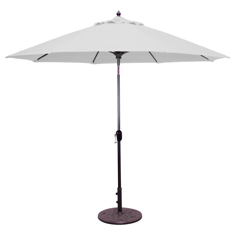 Parasol de marché 9 pi Nadasha, Toile, Noir