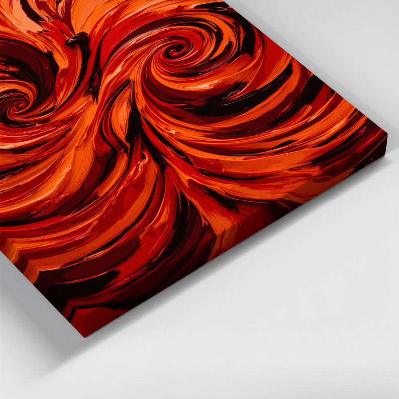 Abstract Figurative 72 Red Canvas Wall Art