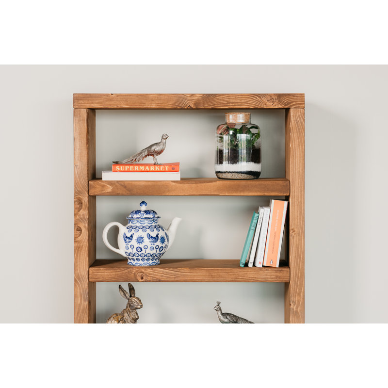 Blackhorse Solid Wood Shelving Unit, 164 H x 89 W x 19.5 D cm, Jacobean