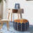 Leather Pouf-249575793