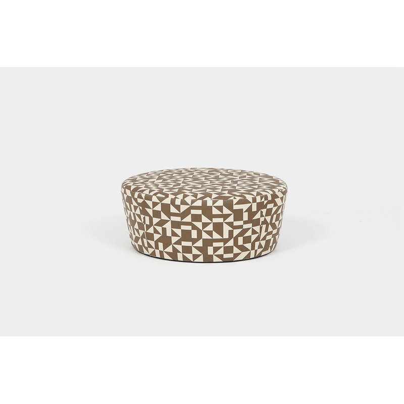 Caroline Round Pouf, Drift Sunbrella®