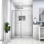 Porte de douche 48X72, nickel brossé - construction, option de salle de bain haute finition élégante