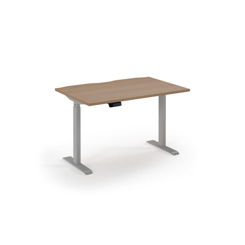 Copp Metal Base Computer Desk, Beech, 650cm H x 1200cm W x 800cm D