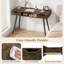 Bureau d'ordinateur avec tiroirs, compartiment de rangement ouvert pour petits espaces, bureau brun rustique-131263202