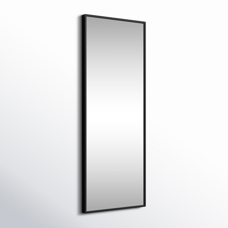 Sabine Metal Rectangle Wall Mirror, 36" x 14", Black