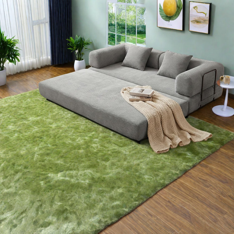 Compression Convertible Sofas, Foam 78.7 Inch Corduroy Modern Home