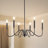 Tracen 6 - Light Dimmable Classic / Traditional Chandelier Black Chandelier