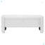 Banc de rangement ovale en tissu de chenille-1113734585