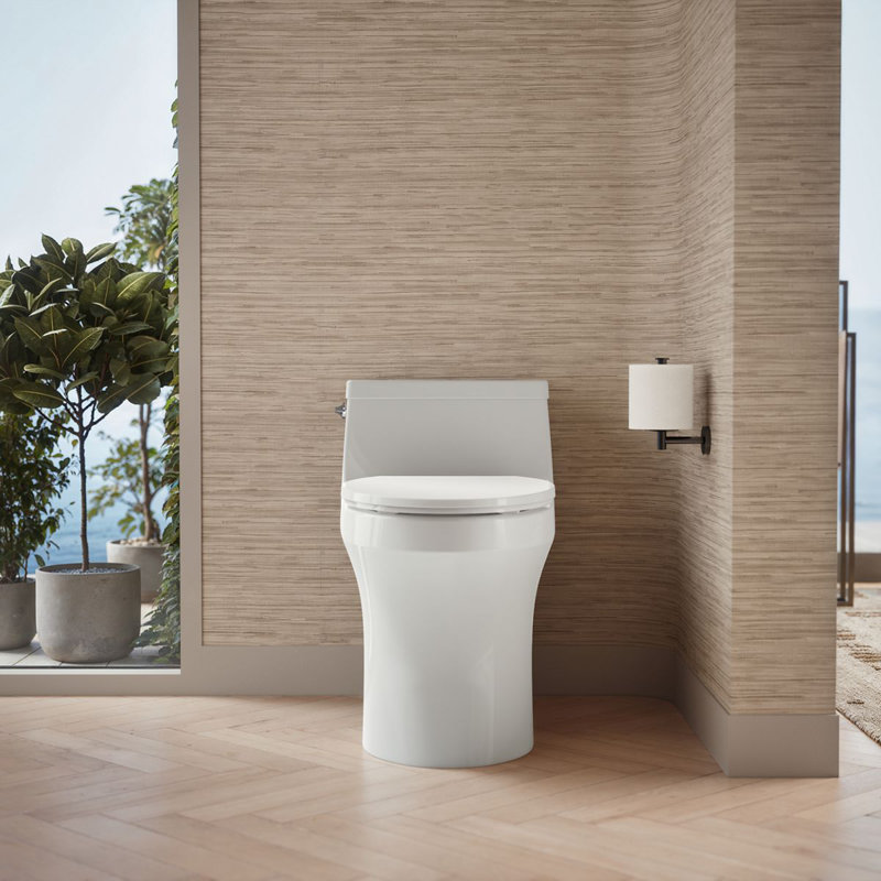 San Souci™ 1.28 GPF Water Efficient Round One-Piece toilet (Seat Not Included)