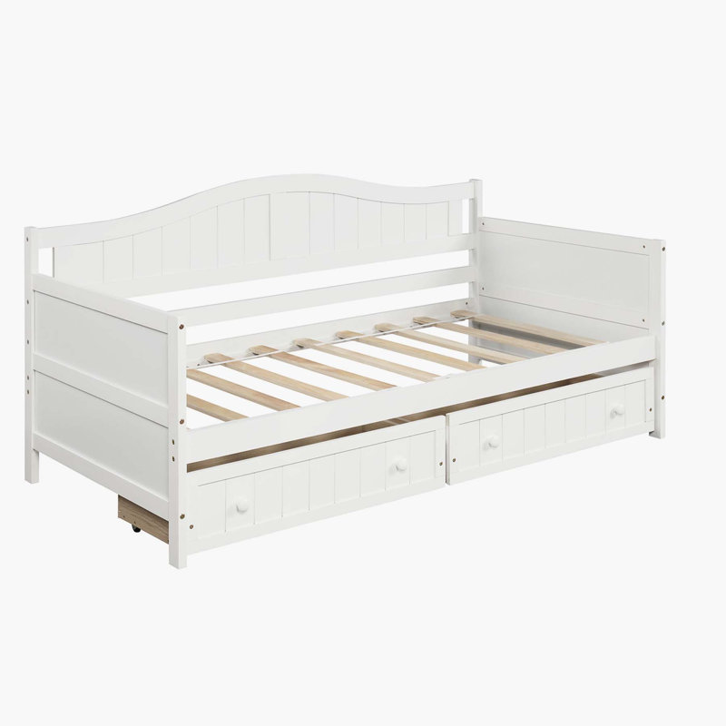 Aprilia Twin Daybed, White , Drawer Included