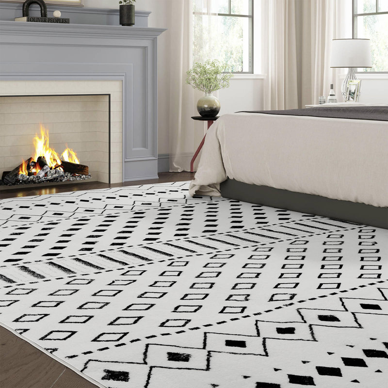 Kayleeh Flatweave Washable Geometric Indoor Rug, Rectangle 8' x 10'