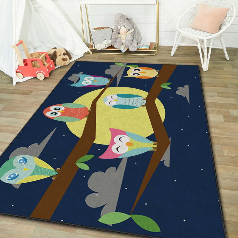 Luxurious Polyester Area Rug, 5.2 x 7.5 ft | 740 g/m², Non-Slip Felt Dot Underside, Laminated Sponge for Durability | Antibacterial, Easy Clean, Machine Washable at 86°F, Stunning Digital Print on Velvet Fabric