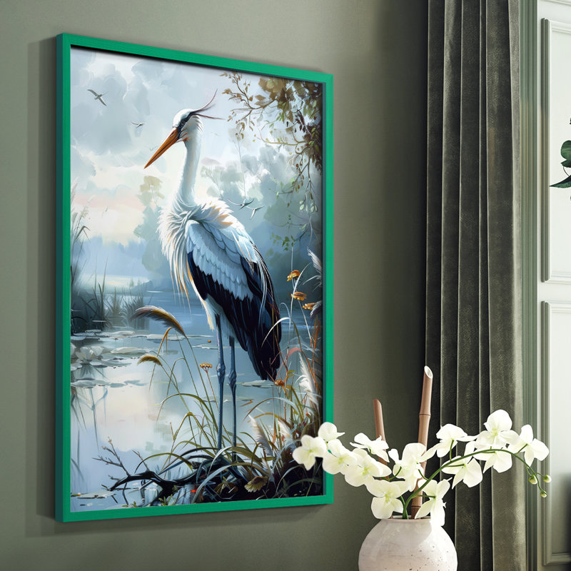 ANIMALS Series XCVI - reproduction encadrée de qualité supérieure - prête à être accrochée - aucun clou requis, Vert