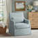 Martha Stewart London 360°Swivel Armchair with Lumbar Pillow