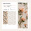 Papier peint floral rétro avec papillons