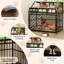 Grand chenil moyen pour chien avec intérieur confortable et portes doubles avec rangement à trois tiroirs