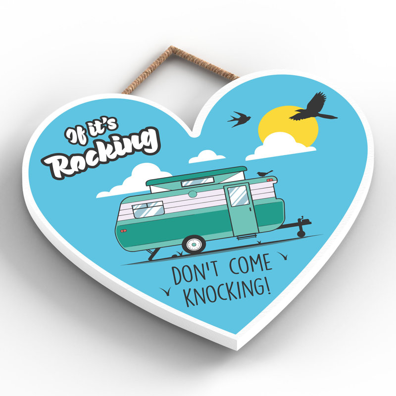 Caravan Come Knocking Green - Print on MDF, 16cm H x 17cm W x 0.9cm D