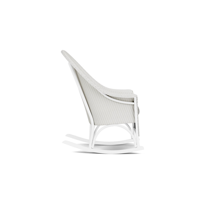 Loom Outdoor Rocker Chair, Demo Stone, Matte White