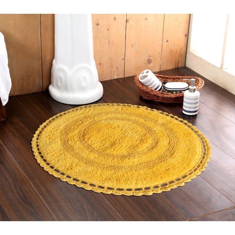 Tapis pour salle de bain Akiera Luna, Jaune