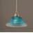 Cord Hung Mini Pendant Shown In Black Copper Finish With 10" Amber Crystal Glass-32464170-32464197-32464175