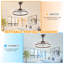 24'' Brown Ceiling Fan with Dimmable LED Light 3 Colour Tone, 6 Speed Quiet DC Motor, App and Remote Control-1124976825